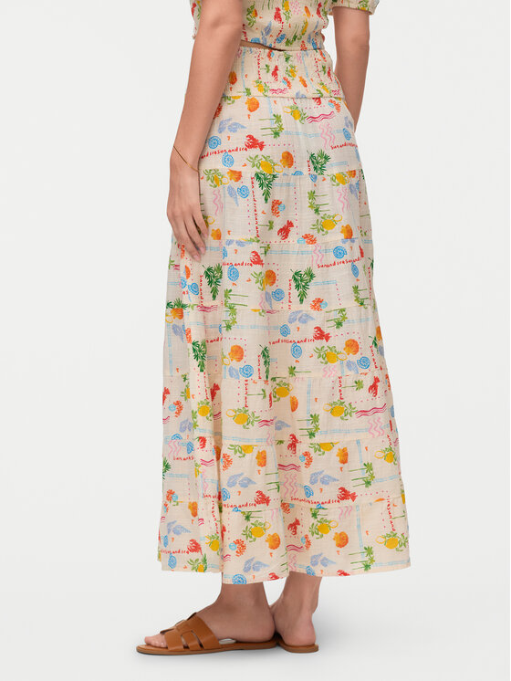 Vero Moda Vero Moda Maxi sukňa Elena 10351018 Svetlo béžová Regular Fit