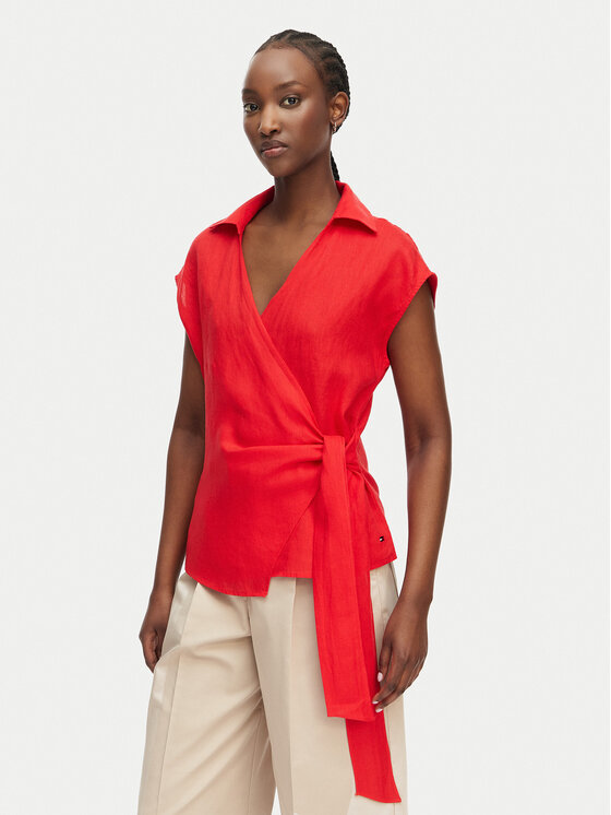 Tommy Hilfiger Blúz WW0WW49632 Narancssárga Regular Fit