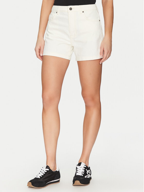 Guess Jeans Guess Jeans Šortky z materiálu W5GD0S D5M62 Bílá Regular Fit