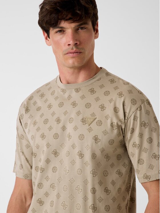 Guess Guess Тишърт 181498 Бежов Classic Fit