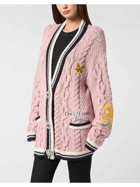 PHILIPP PLEIN PHILIPP PLEIN Kardigan 26371 Różowy Regular Fit