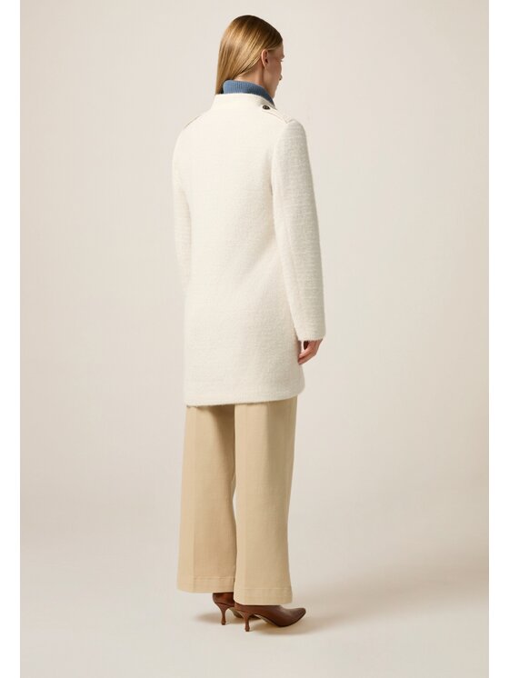 Oltre Oltre Cappotto 0066R000461N011 Bianco Baggy Fit