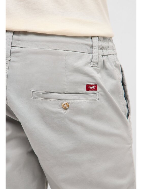 Mustang Mustang Pantaloncini di tessuto Portland Shorts Grigio Slim Fit