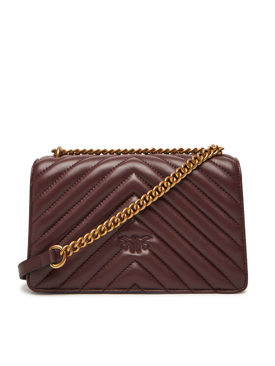 PINKO PINKO Ročna torba Love One Mini Dc AI 25-26 PLTT 100074 A0GK Bordo rdeča