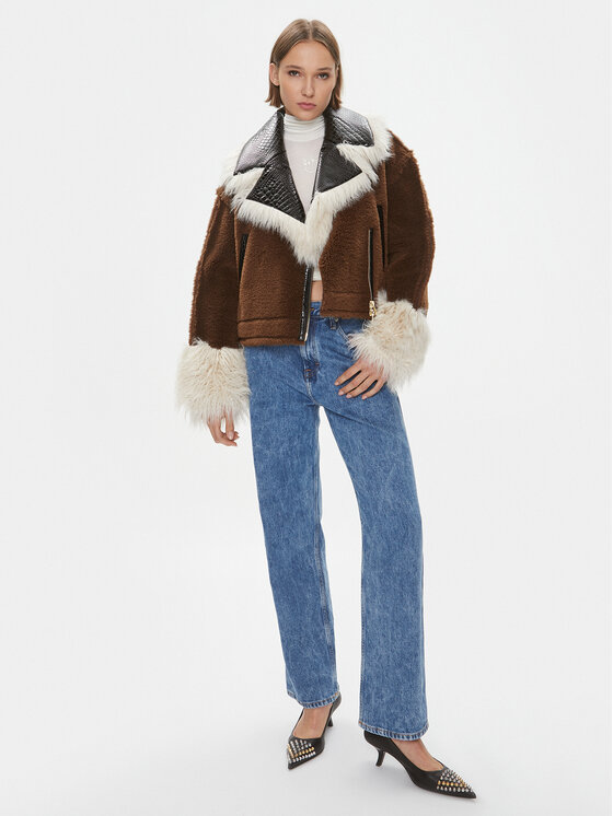 PINKO Pinko Krzno Coco Caban. 102092 A19M Rjava Regular Fit
