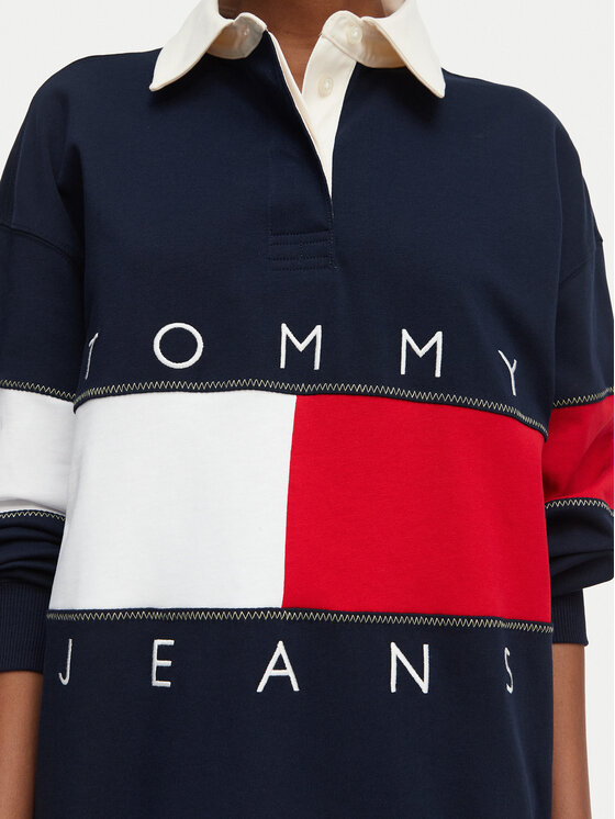 Tommy Jeans Tommy Jeans Džemperis ar kapuci Tjw Ovs DW0DW22827 Tumši zils Oversize