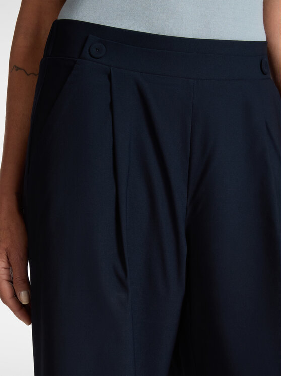 Elena Mirò Elena Mirò Pantaloni di tessuto P076Z000165N034 Blu Cropp Fit