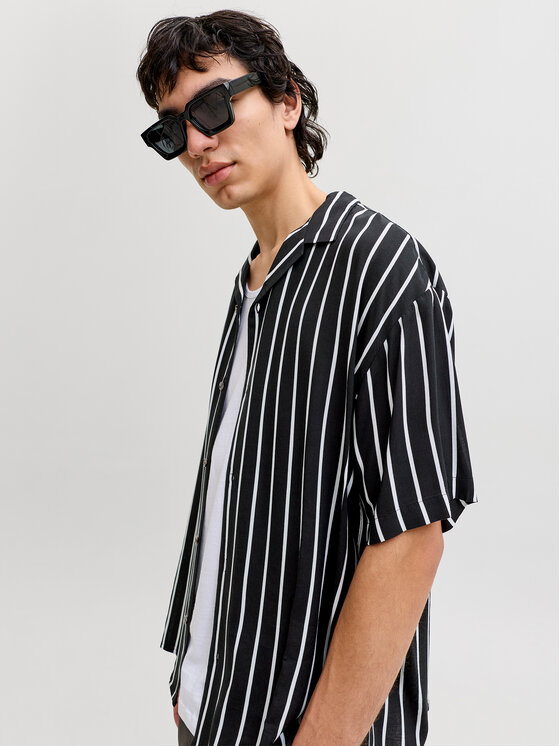 Jack & Jones Jack & Jones Košile Jeff 12288853 Černá Relaxed Fit