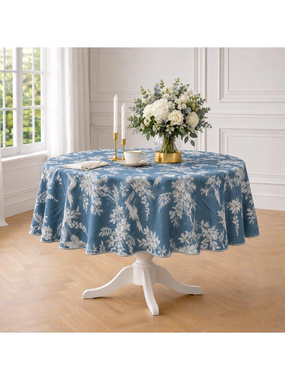 Roseberry Home Roseberry Home Obrus w ptaki Misty Aviary Niebieski