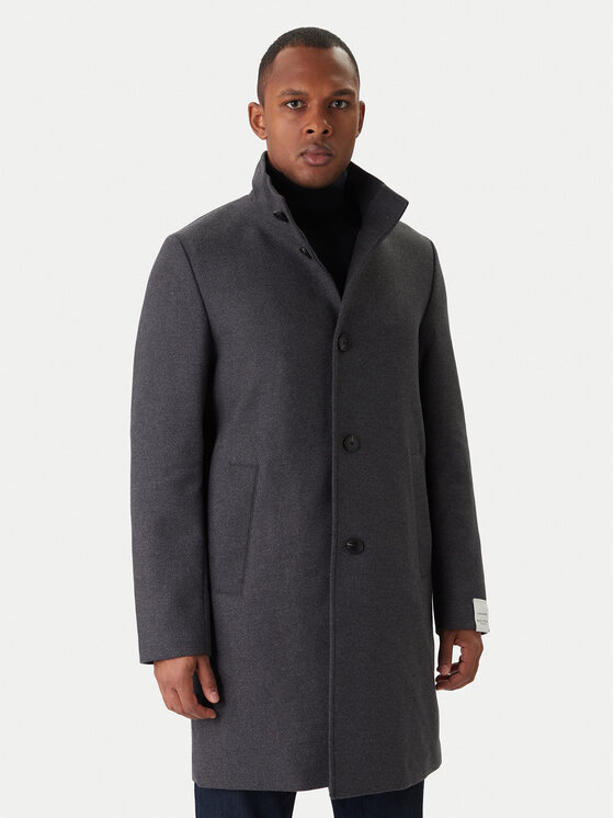 Marc OPolo Palton de lână 529 0288 71044 Gri Regular Fit