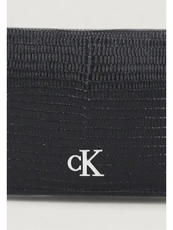 Calvin Klein Calvin Klein Portafoglio LZRD EMBSSD LTHR 6CC Nero