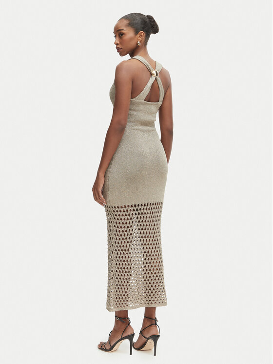 Simona Corsellini Simona Corsellini Úpletové šaty P26CPABO0301 Sivá Slim Fit