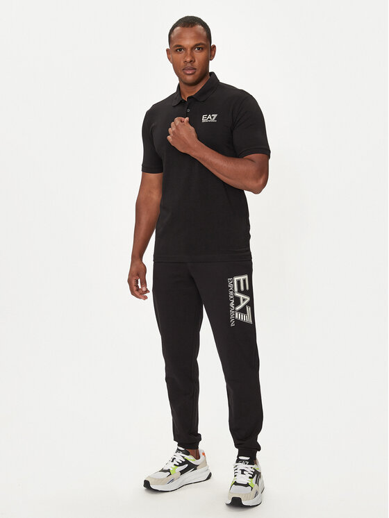EA7 Emporio Armani EA7 Emporio Armani Polo 6DPF16 PJVQZ 1200 Crna Regular Fit