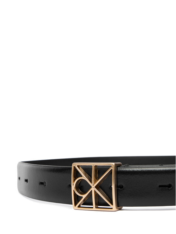 Calvin Klein Calvin Klein Дамски колан Emblem Buckle 25Mm Fixed Smooth LV04F7072G Черен