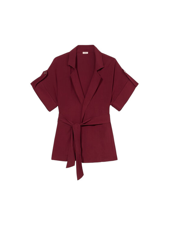 Oltre Oltre Koszula 5211J000773N016 Bordowy Baggy Fit