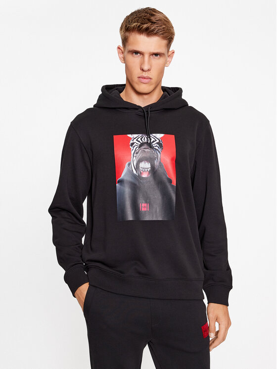 HUGO Hugo Felpa Debras 50498293 Nero Regular Fit