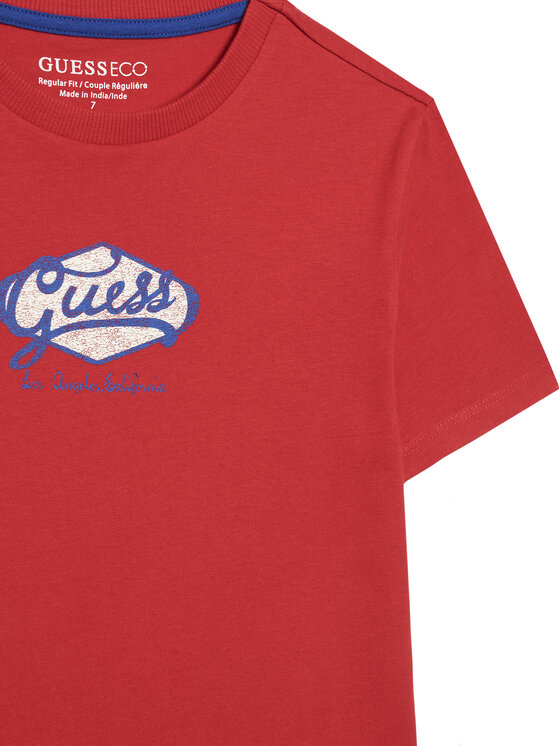 Guess Guess Tricou L6RI02 K8HM4 Roșu Regular Fit