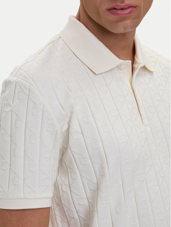 Calvin Klein Calvin Klein Tricou polo LV04LE203G Crem Regular Fit