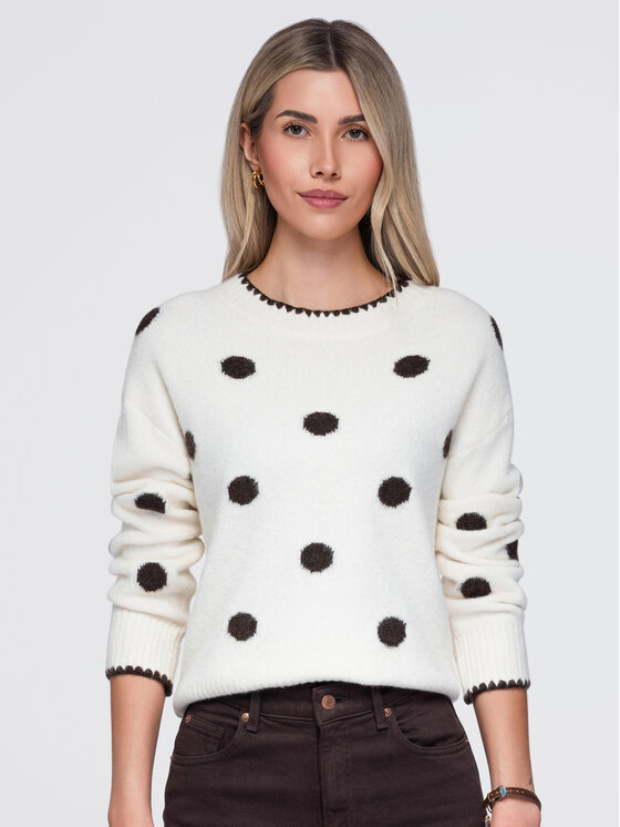 Ombre Ombre Svetr OW-SW-E0021 Béžová Regular Fit