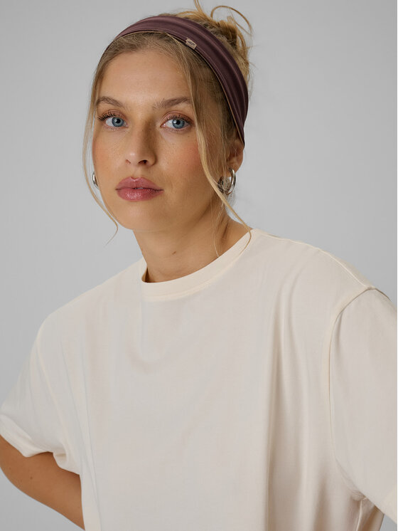 4F 4F T-Shirt BASIC+ Kremowy Loose Fit