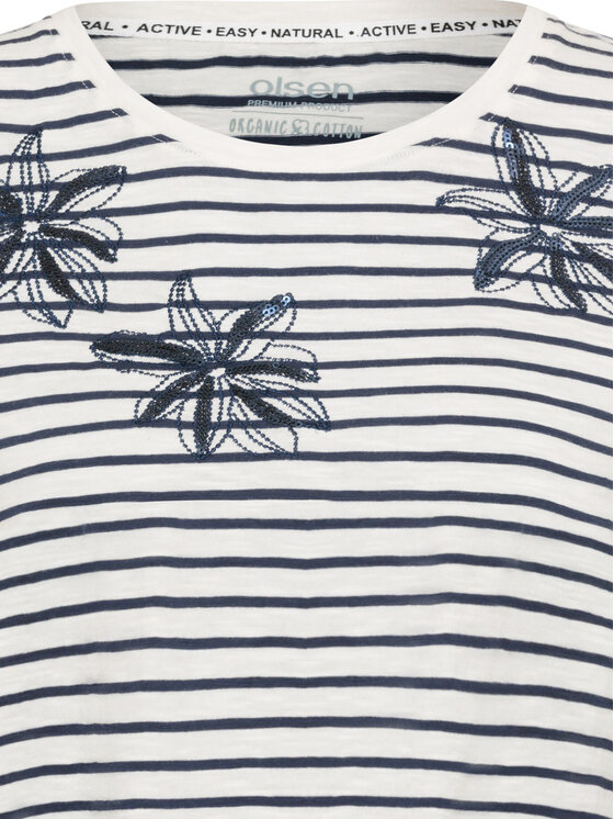 Olsen Olsen T-krekls 11105068 Écru Regular Fit