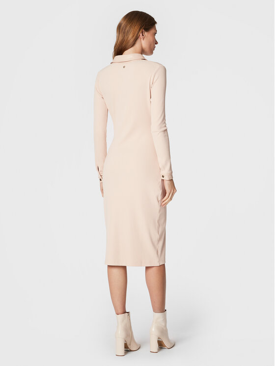 Guess Guess Rochie de zi Yasmine W2BK76 K8RT2 Bej Slim Fit