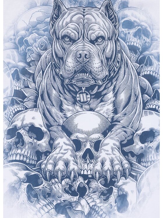 PITBULL PITBULL T-Shirt GUARDIAN ANGEL Biały Regular Fit
