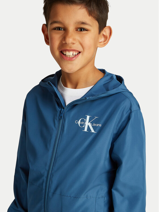 Calvin Klein Jeans Calvin Klein Jeans Μπουφάν μεταβατικό Monologo Essential IB0IB02091 Μπλε Regular Fit