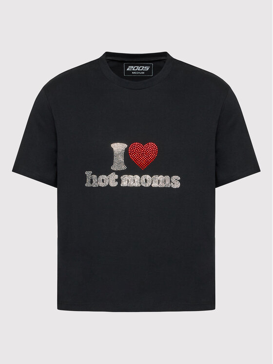 2005 2005 T-Shirt Unisex Hot Moms Černá Relaxed Fit
