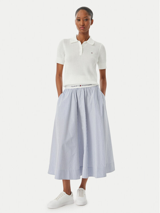 Tommy Hilfiger Tommy Hilfiger Pulover WW0WW49362 Bela Slim Fit