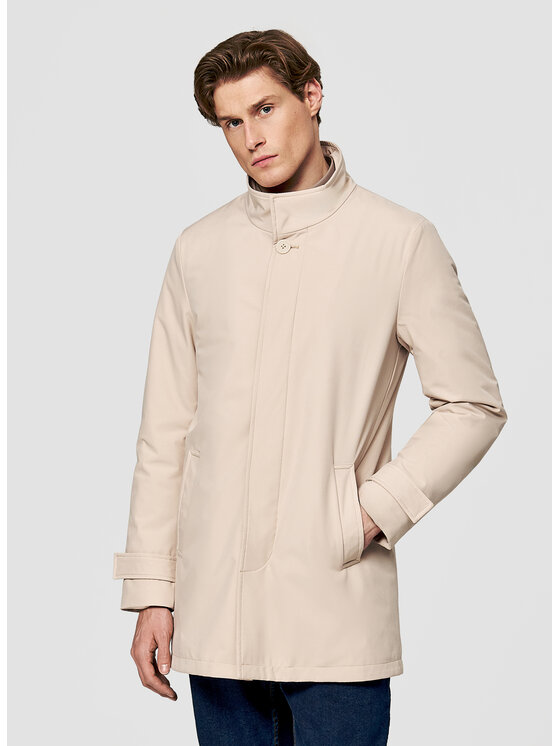 Pako Lorente Pako Lorente Płaszcz przejściowy P26SF-7X-002 Beżowy Classic Fit