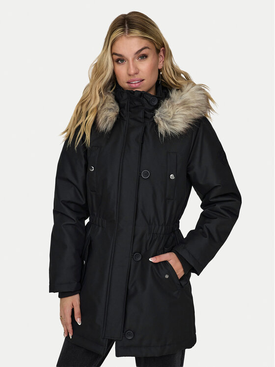 ONLY ONLY Parka Iris 15304625 Melns Regular Fit