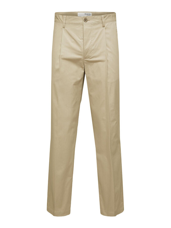 Selected Homme Selected Homme Chinosy 16088515 Beżowy Regular Fit