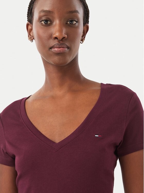 Tommy Jeans Tommy Jeans T-krekls DW0DW20458 Violets Slim Fit