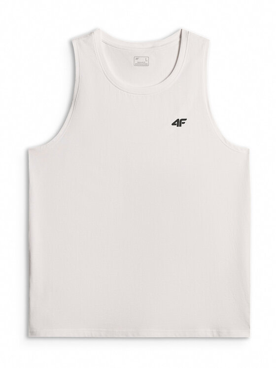 4F 4F Tank top BASIC 5 Biały Regular Fit