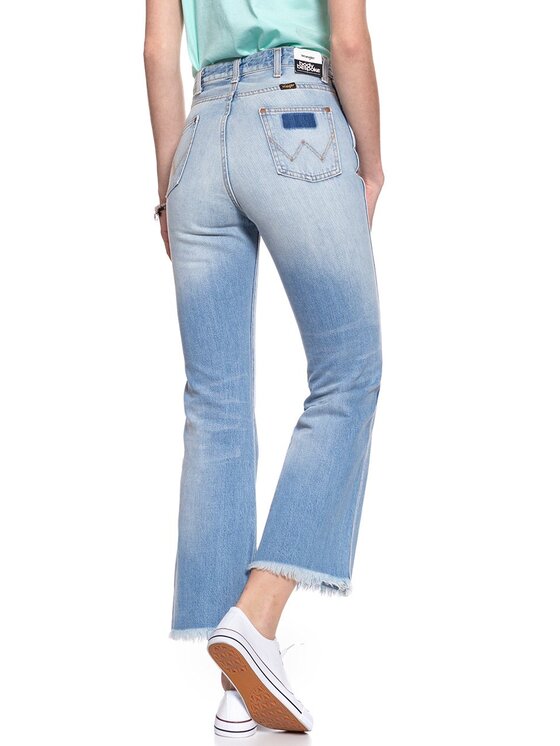 Wrangler Wrangler Jeansy RETRO FLARE Niebieski Loose Fit