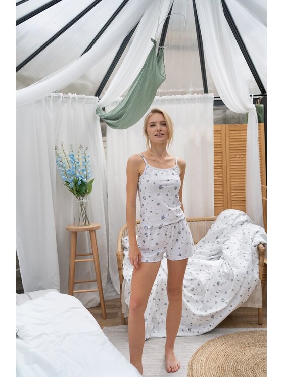 White pocket White pocket Piżama na ramiączkach Biały Regular Fit