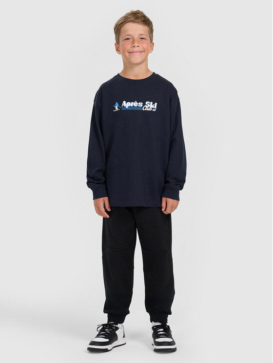 4F 4F Spodnie dresowe APRES SKI Czarny Regular Fit