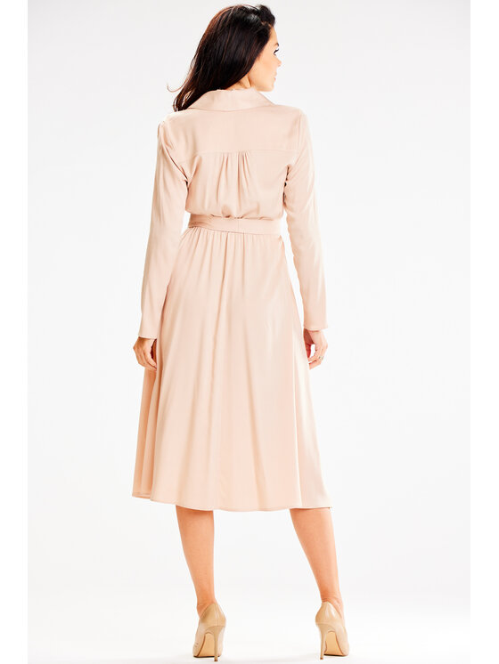 Awama Awama Vestito estivo A604 Beige Basic Fit