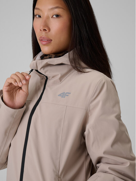 4F 4F Kurtka outdoor URBAN COMMUTER Beżowy Regular Fit