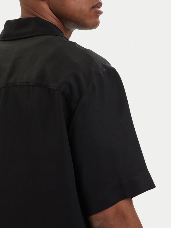 HUGO HUGO Сорочка Espino 50560593 Чорний Oversize