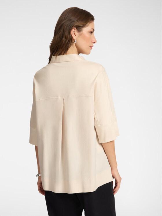 Elena Mirò Elena Mirò Bluzka 2009Z000058N002 Kremowy Boxy Fit