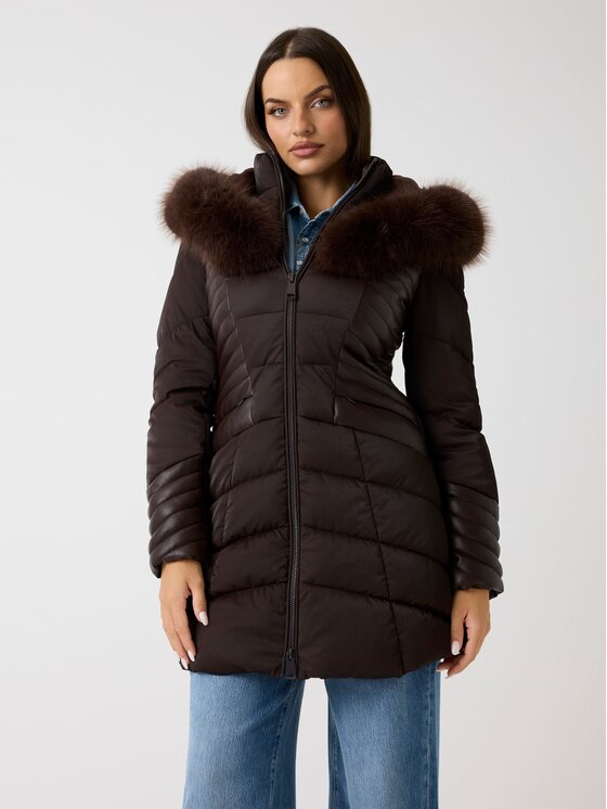 Guess Guess Ziemas mētelis W4BL61 WGLZ0 Brūns Slim Fit