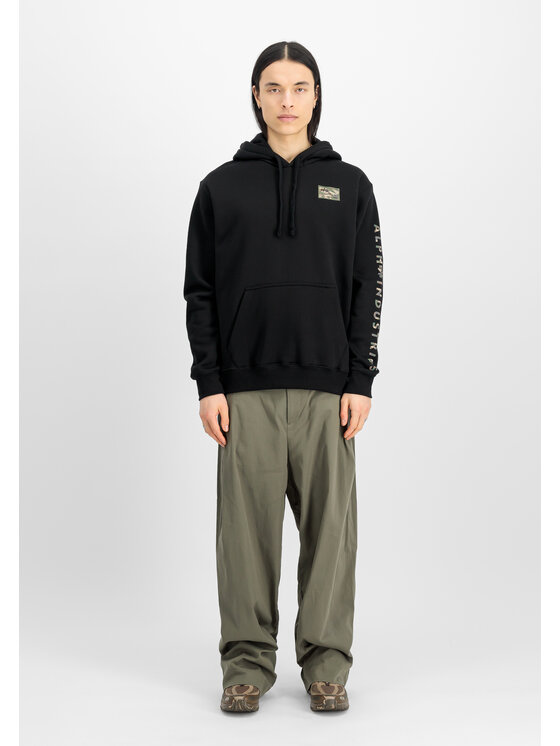 Alpha Industries Alpha Industries Bluza Camo Sleeve Hoodie Czarny Regular Fit