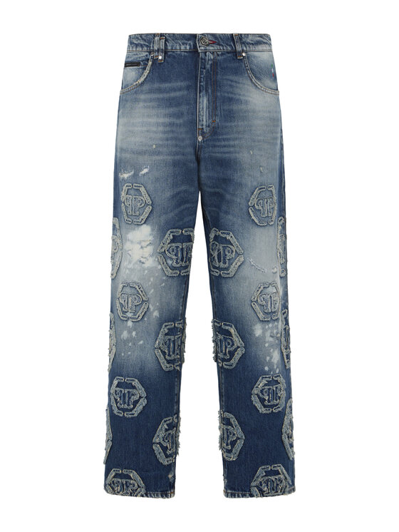 PHILIPP PLEIN PHILIPP PLEIN Jeansy 28973 Niebieski Loose Fit
