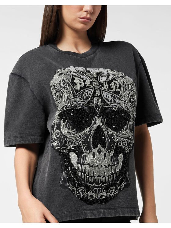 PHILIPP PLEIN PHILIPP PLEIN T-Shirt 26523 Czarny Over Fit