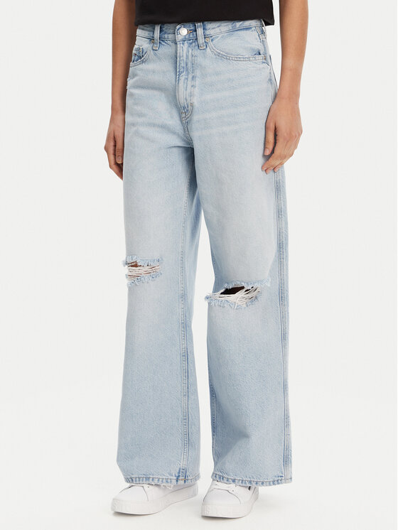 Tommy Jeans Tommy Jeans Farmer Claire DW0DW21281 Kék Wide Leg