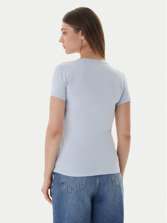 Guess Guess T-Shirt W2YI45 J1314 Błękitny Slim Fit