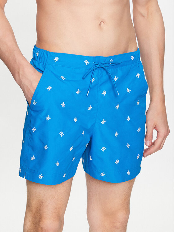 Tommy Hilfiger Kratke hlače za na plažo UM0UM02792 Modra Slim Fit
