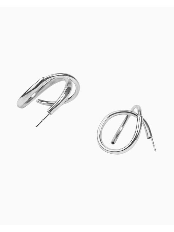 MAKSI.MIUK MAKSI.MIUK Kolczyki Ecliss Double Hoops Srebrny